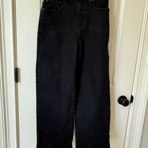 Madewell Perfect Vintage Wide Leg Black Denim Jeans